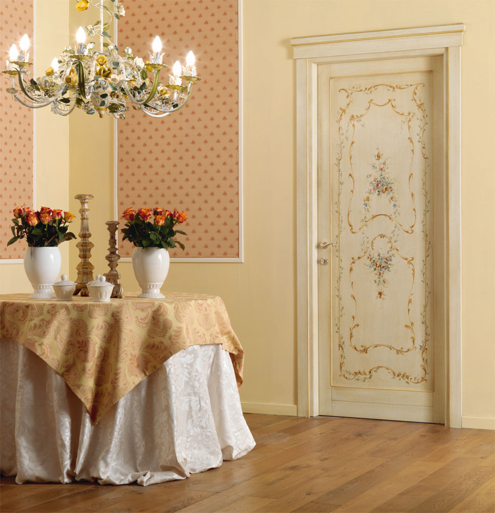 Porte battante beige