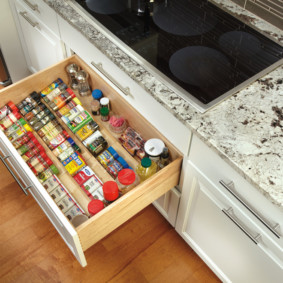 organização do espaço nas idéias interiores da cozinha