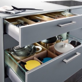 organização do espaço nas idéias interiores da cozinha