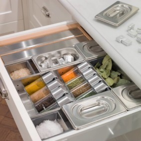 organização do espaço nas idéias de design de cozinha