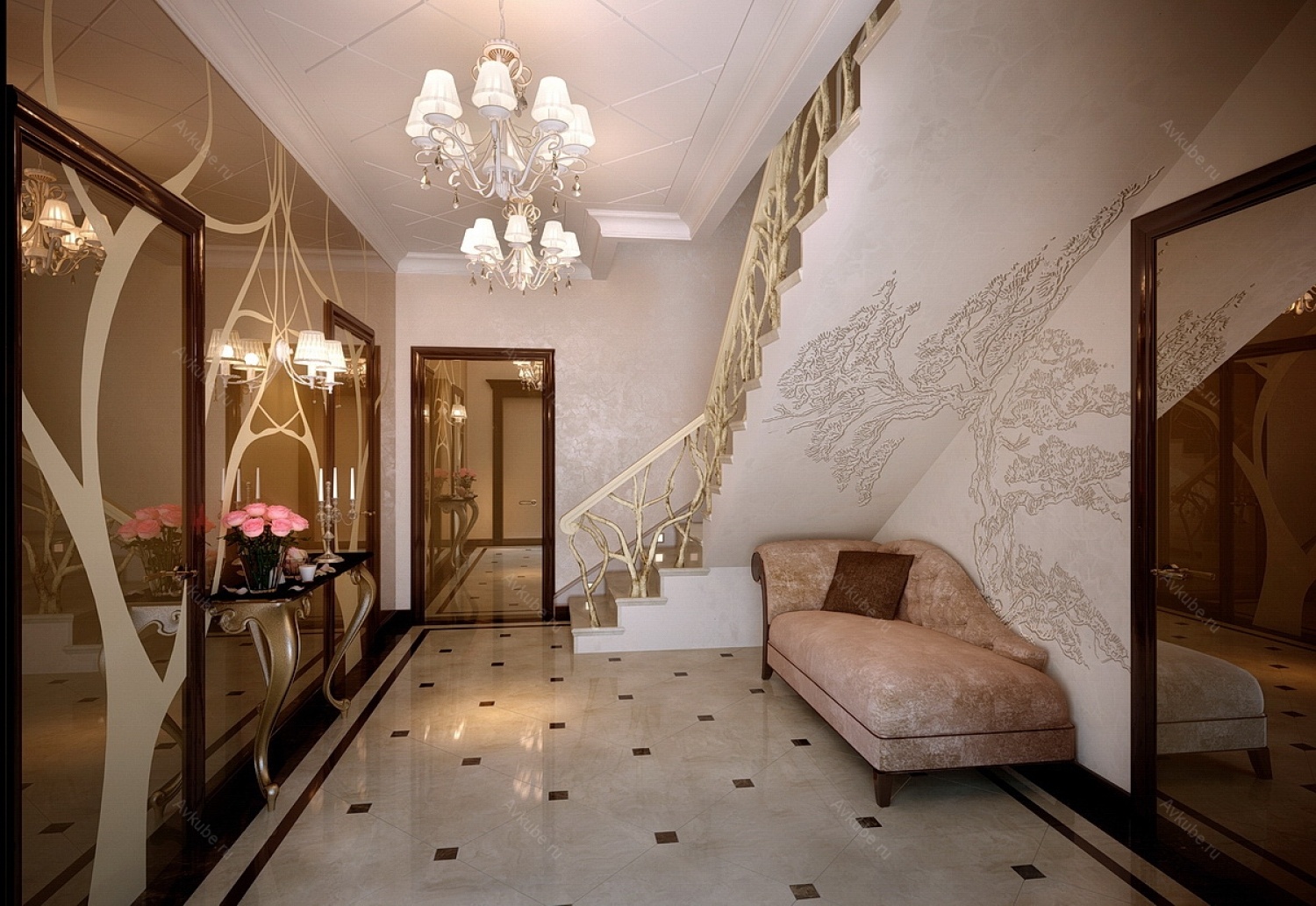 couloir dans une conception de photo de maison privée