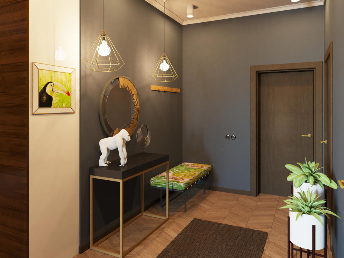 couloir dans un décor de style moderne