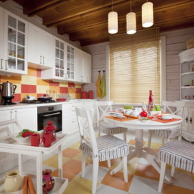 langsir untuk dapur dalam gaya hiasan gambar provence