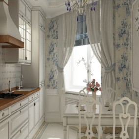 langsir untuk dapur dalam gaya hiasan gambar provence