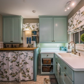 langsir untuk dapur dalam gaya hiasan gambar provence