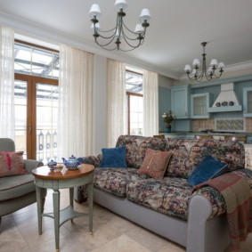 langsir untuk dapur dengan gaya pilihan foto provensi