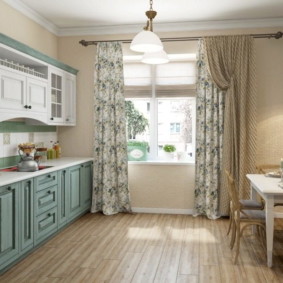 langsir untuk dapur dalam gaya pilihan foto provensi