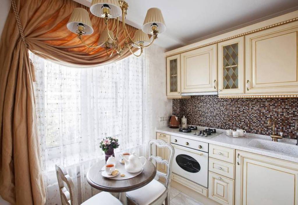 langsir untuk dapur dengan gaya lambrequin provence