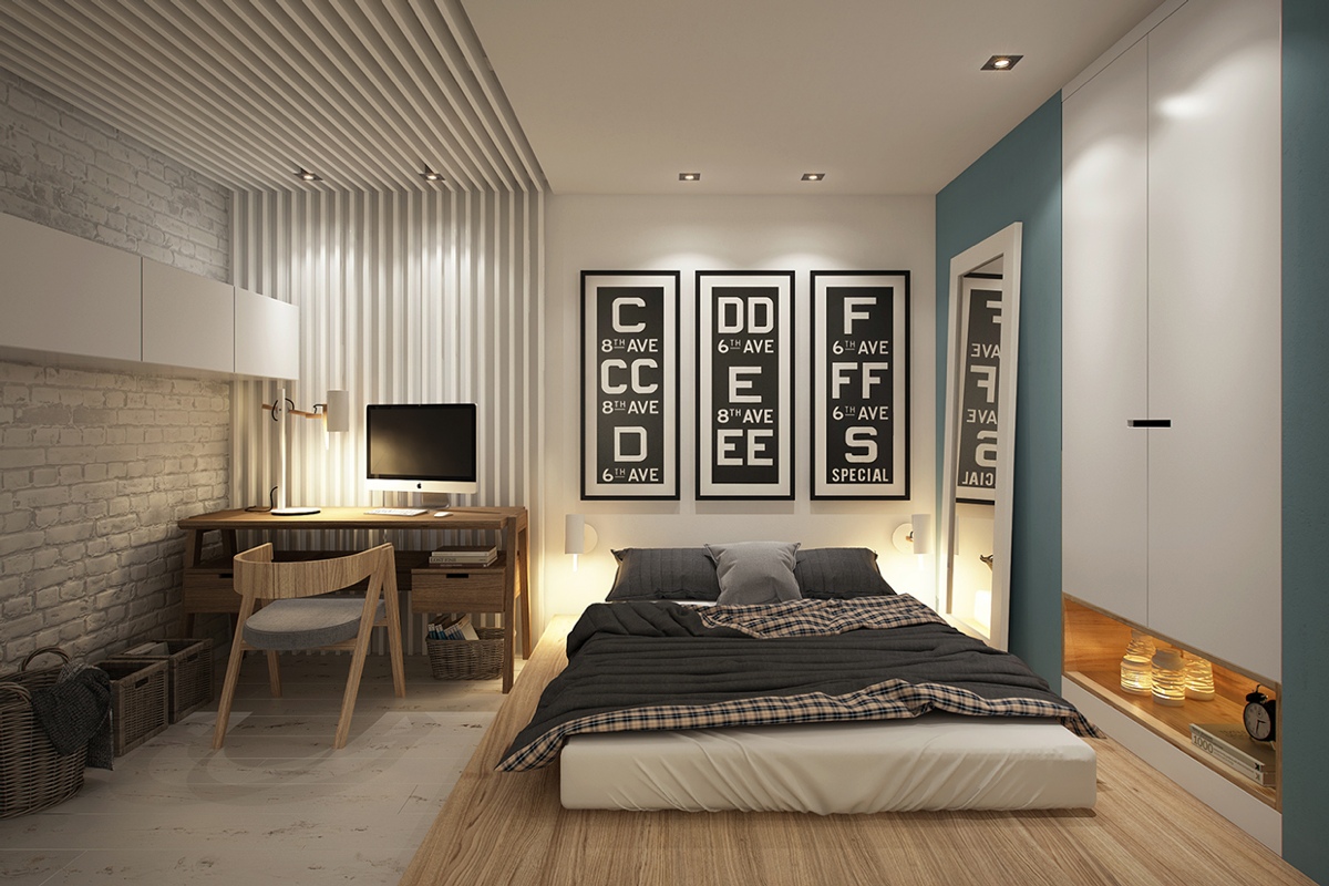 5 by 5 meter modern bedroom