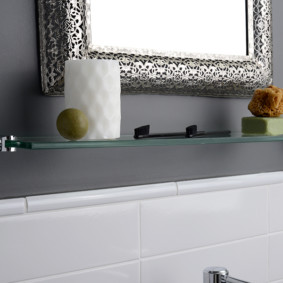 ชั้นวางกระจกสำหรับห้องน้ำ