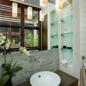 กระจกห้องน้ำชั้นวางรูปตกแต่ง