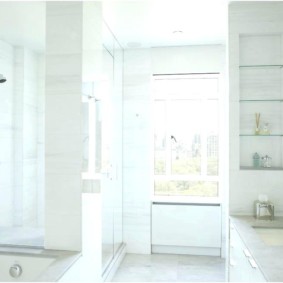 ตัวเลือกภาพชั้นวางห้องน้ำกระจก