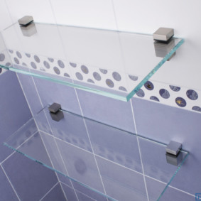 ตัวเลือกภาพชั้นวางห้องน้ำกระจก