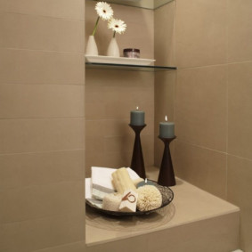 ชั้นวางกระจกสำหรับภาพถ่ายชนิดห้องน้ำ