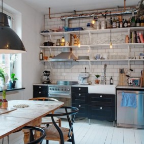 open shelving for the kitchen