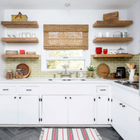 shelving for kitchen interior photo