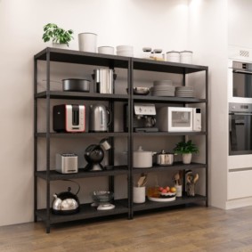 black kitchen rack