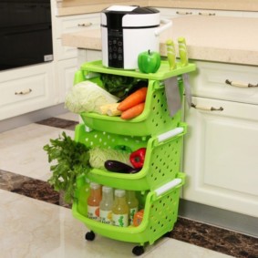 plastic shelving for the kitchen