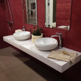 ความคิดเคาน์เตอร์ห้องน้ำ