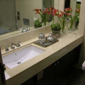 เคาน์เตอร์ในการตกแต่งห้องน้ำ