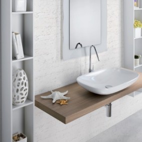 เคาน์เตอร์ในการตกแต่งภาพห้องน้ำ