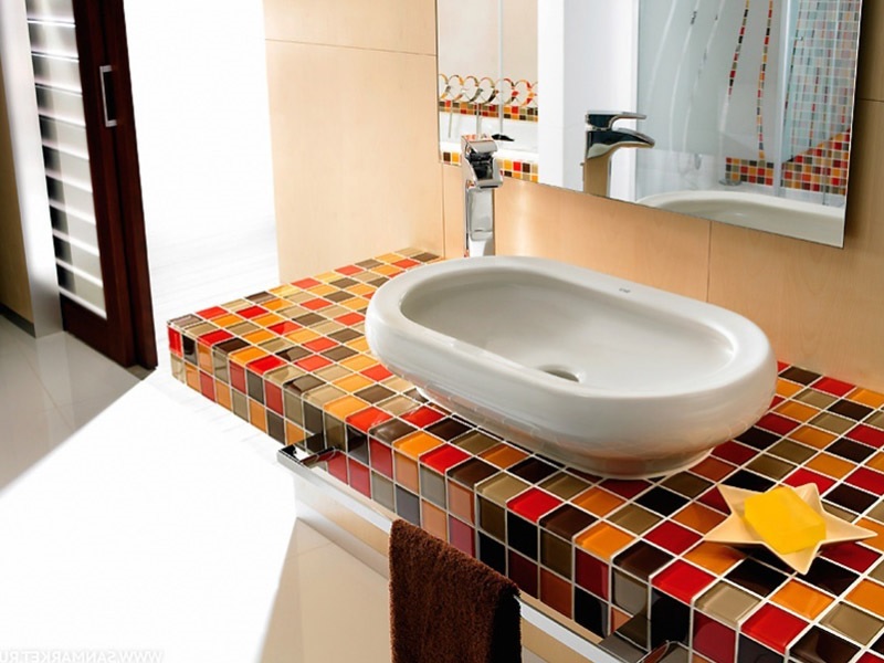 เคาน์เตอร์ห้องน้ำกระเบื้องโมเสค