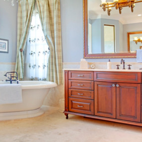 Large bathroom mirror