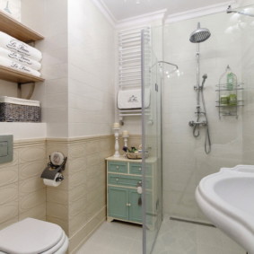 Glass doors of a shower cabin