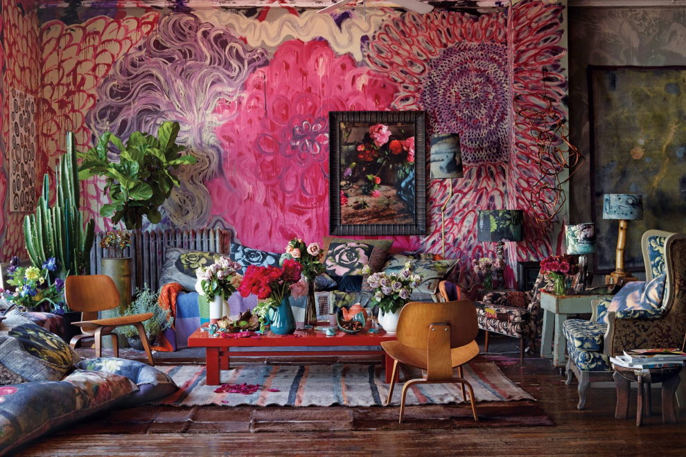 Décor de salon Art Nouveau vif