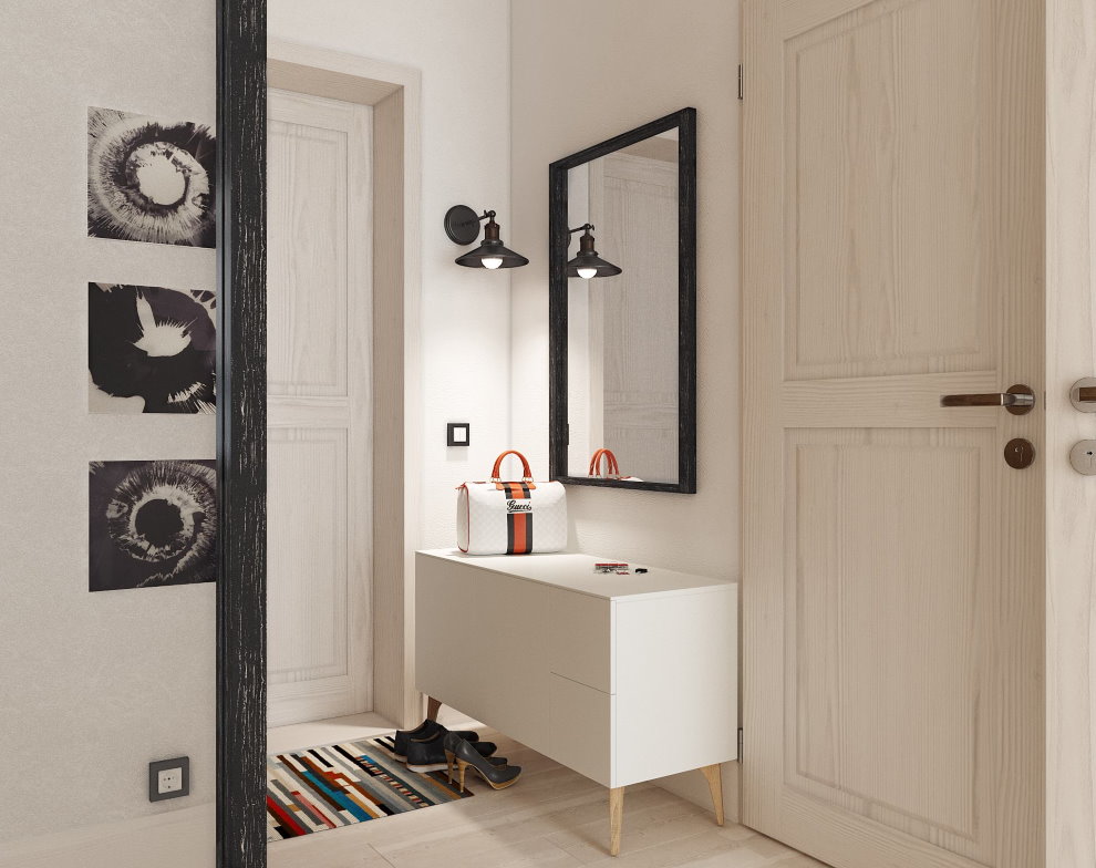 Miroir noir à cadre fin