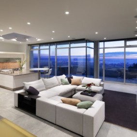 minimalismo moderno en un gran apartamento