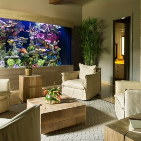 akuarium dalam reka bentuk foto pangsapuri