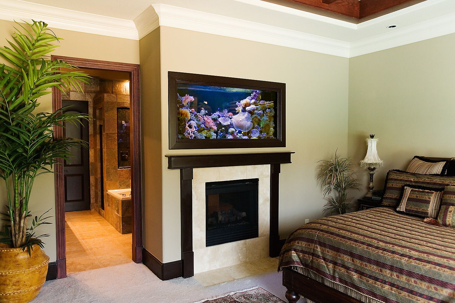 akuarium di dalam bilik tidur
