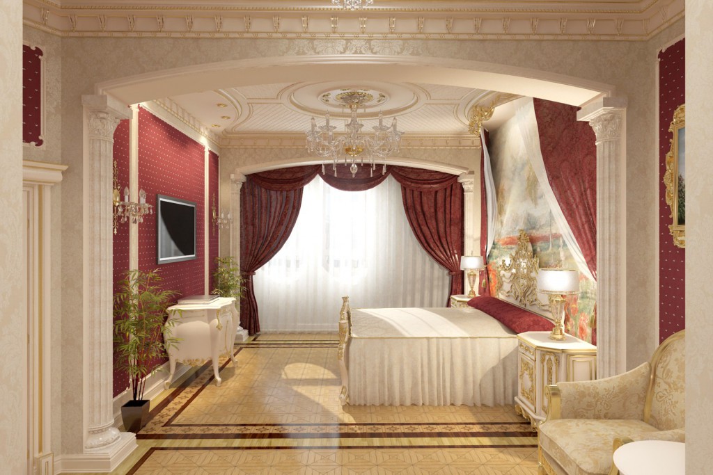 arches in the interior of the apartment