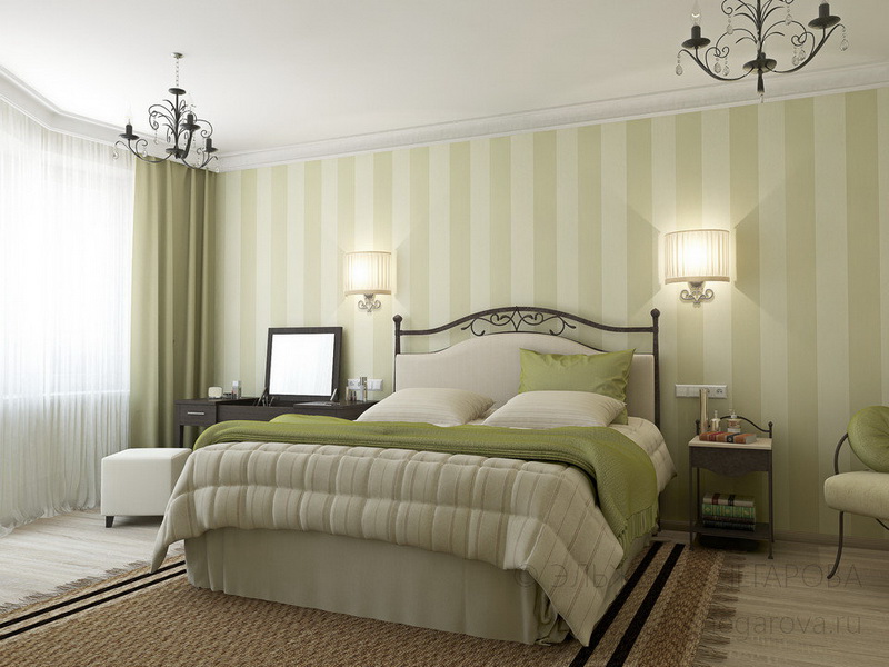 applique dans la chambre au-dessus de la conception du lit