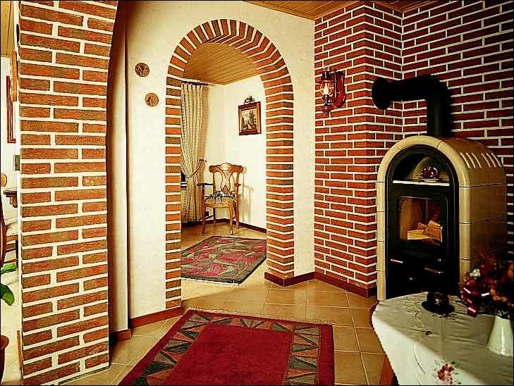 arches in the apartment brick tiles