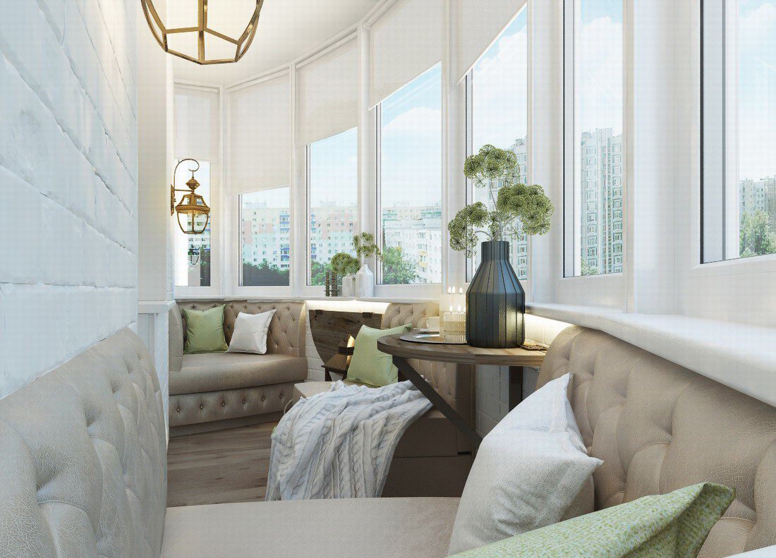 canapé sur le balcon version classique