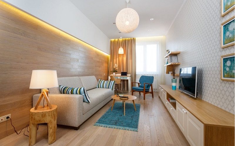 conception de pièce étroite