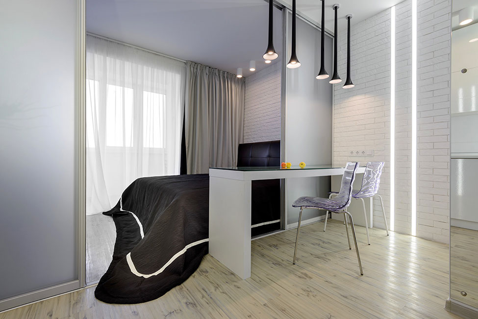 studio de 28 m² dans un style high-tech