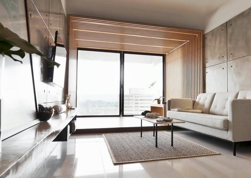 idées de design d'appartement de trois pièces