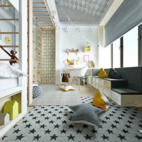 Conception d'une chambre d'enfant dans un appartement en ville