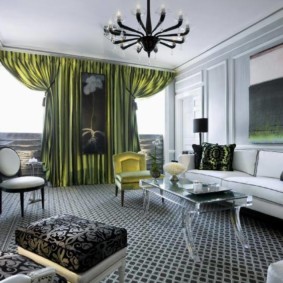 Rideaux en tissu vert cher