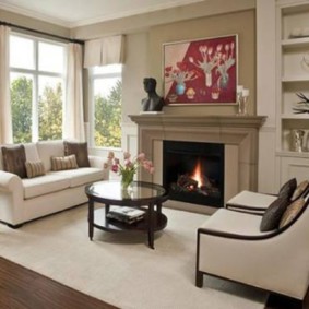 Poza de decor a unui portal de șemineu