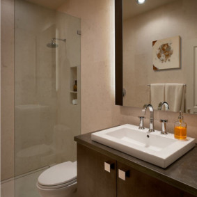 Vách ngăn kính trong phòng tắm có vòi sen