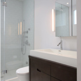 Đặt nhà vệ sinh trong phòng tắm nhỏ