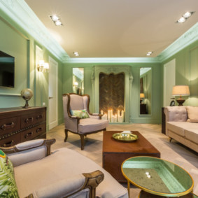 σαλόνι σε πράσινες επιλογές φωτογραφιών