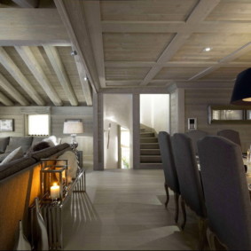 décor de salon de style chalet