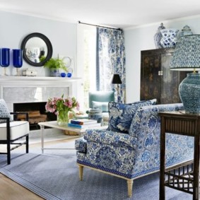 gzhel в интериора