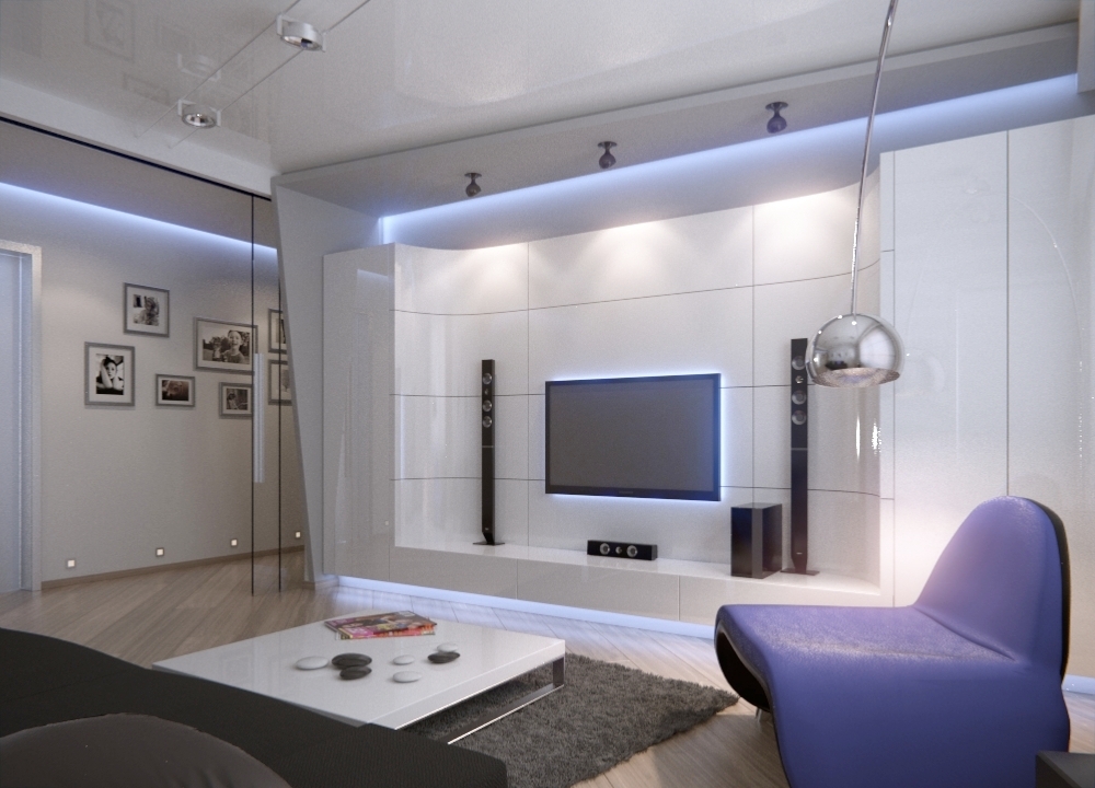 Salon lumineux de haute technologie