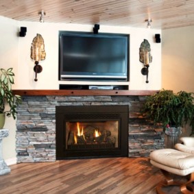 τζάκι στο εσωτερικό των ιδεών διακόσμηση διαμέρισμα